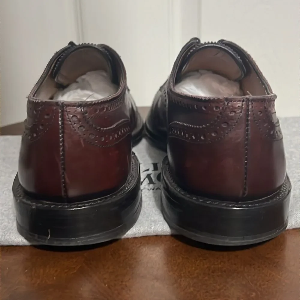 🔥🔥 ALLEN EDMONDS Lexington Burgundy Ox Blood Cap-Toe Oxford Shoes Sz 9.5C -EUC